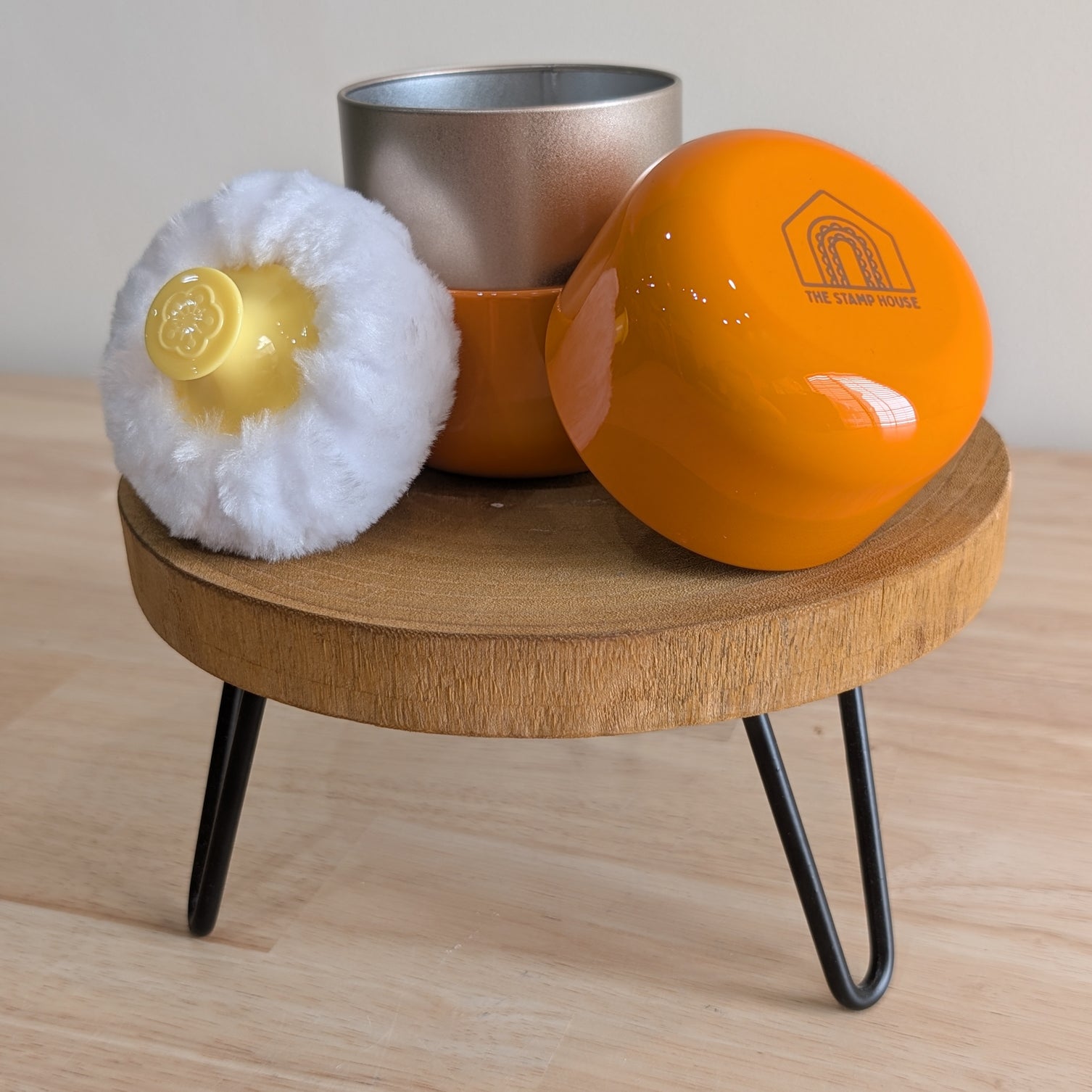 Orange Corn Starch Cannister
